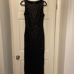 Ralph Lauren Black Sequin Maxi Dress